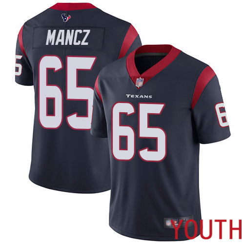 Houston Texans Limited Navy Blue Youth Greg Mancz Home Jersey NFL Football 65 Vapor Untouchable